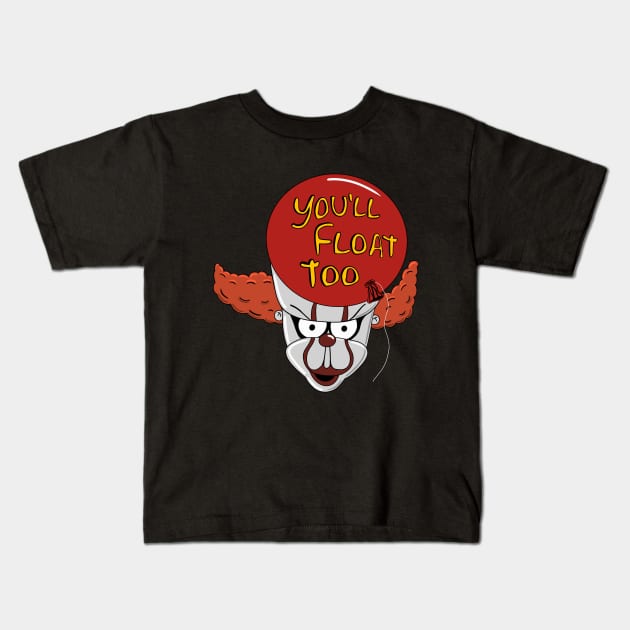 Krusty the Dancing Clown Stephen King IT Kids T-Shirt by Jamie Collins
